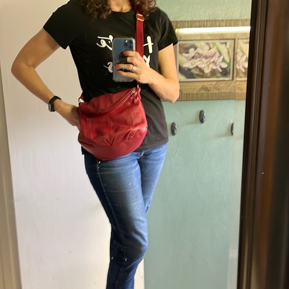 Sak red leather crossbody bag - Picture 5 of 12